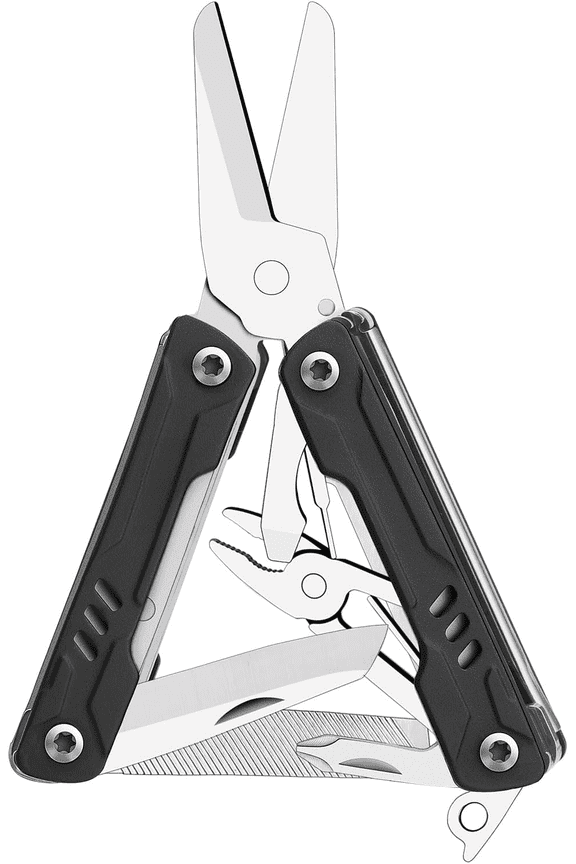 Keychain Multitool, Mini Sailor Scissors, 10 in 1 Mini Multitool with EDC Pocket Knife, Mini Pliers, Bottle Opener and Screwdriver for Fishing, Camping, Gifts for Men on Christmas, Birthday
