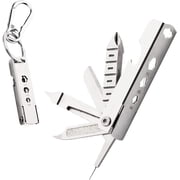 Keychain Multitool, Multi-Function Repair Tool, 11 In 1 Multi-Purpose Repair Tool, Keychain with Screwdriver, Nail file, Bottle Opener, Wrench, Ruler, Card Pin, Mobile Phone Holder Silver