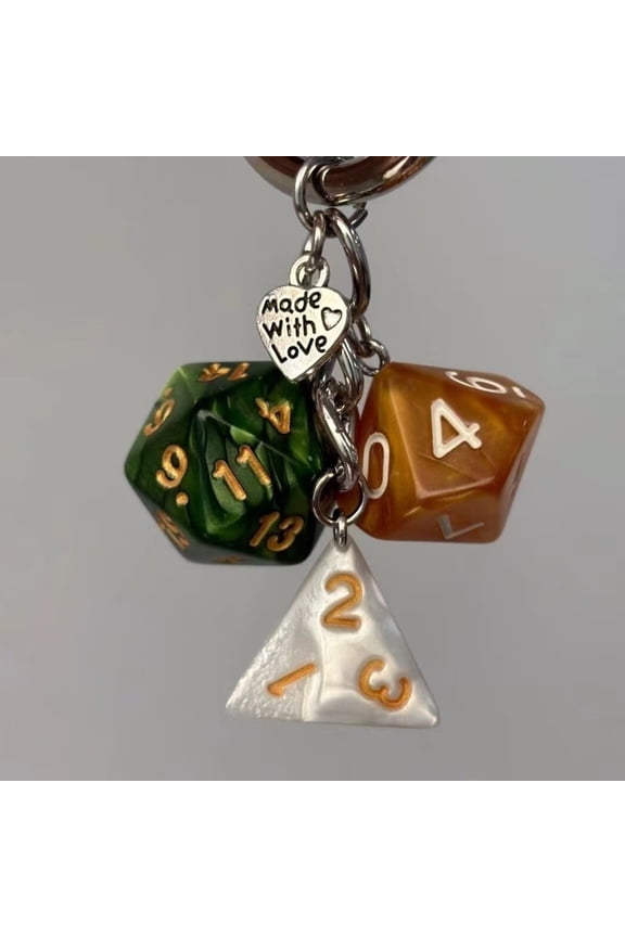 Keychain Pendant Dice Charm Lightweight Portable Acrylic Keychain Phone Bag Keyring Smooth Surface Keychain