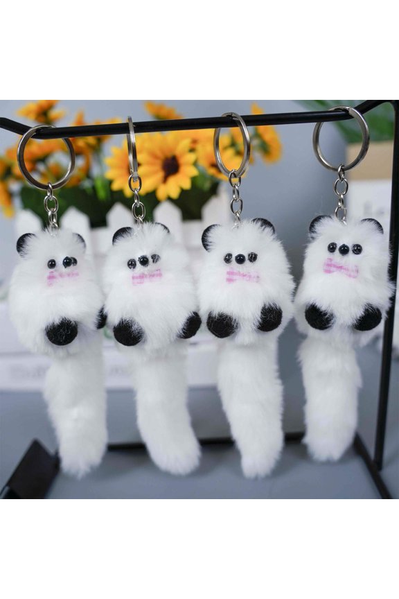 Keychain Pendant Plush Cartoon Bear Charm Key Chain Versatile Key Holder Backpack Car Key Accessories
