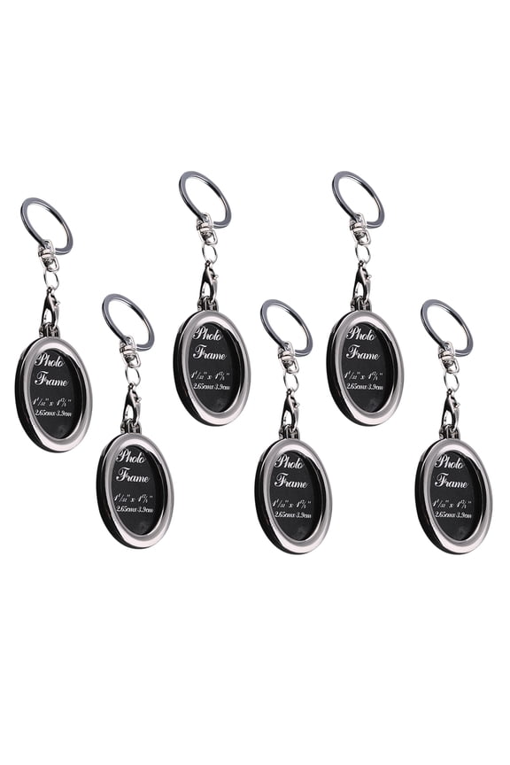 Keychain Photo Key Picture Frame Blank Holder Insert Keyring Personalized Ring Keychains Mini Pictures Rings Keyrings
