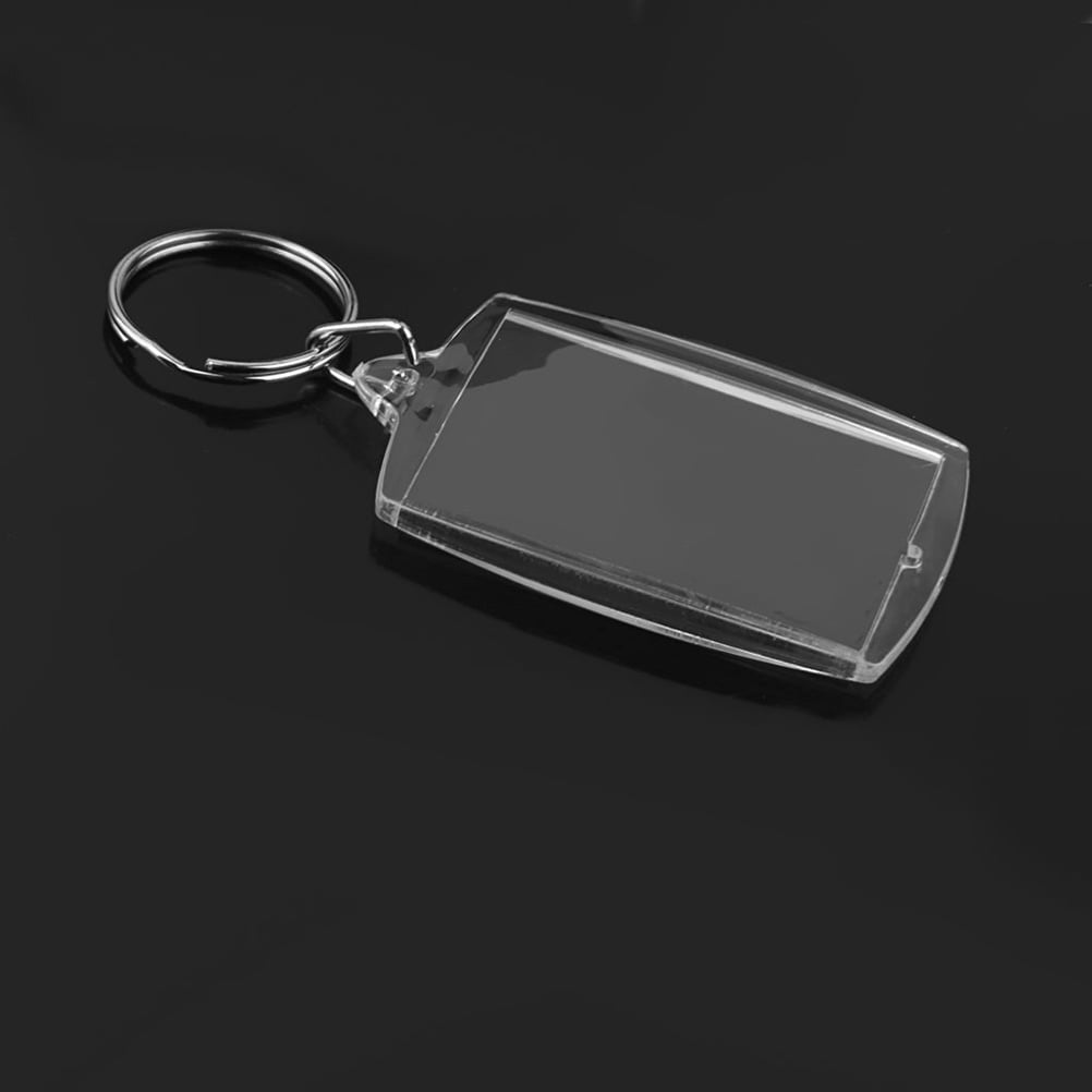 Cualette Acrylic Photo Keychain, Blank Frame Keyring with Custom Size