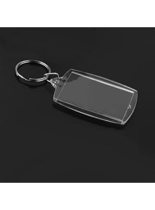 MTLEE 100 Pieces Clear Acrylic Photo Frame Keychain Photo Insert Keyri –  ShopEZ USA