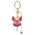 thumbnail image 1 of Keychain Pink Alloy Dancing Girl Shape Key Chain Gift Car Decorative Pendants, 1 of 8