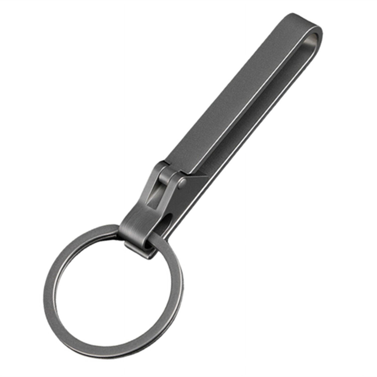 Keychain Pocket Clip Titanium Key Holder with Detachable Keyring ...