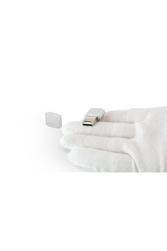 Keychain Pocket-Sized Silver MicroSD Reader for File Management works on Mac