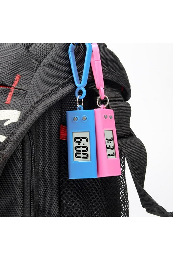 Keychain Pocket Watch, Portable Student Kids Electronic Watch, Backpack Key Display LED Digital Clcok, Small Hanging Gift