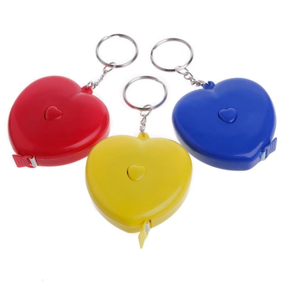 MOMOJIA Keychain Portable Retractable Ruler Heart-shaped Tape Measure 1.5m