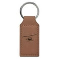 thumbnail image 1 of Keychain - R22 Helicopter (Dark Brown Rectangle), 1 of 2
