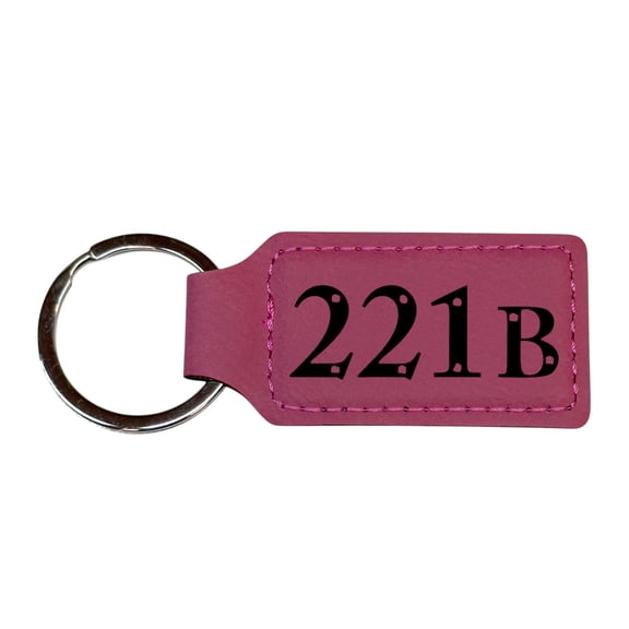 Keychain - Rectangle - 221b - Leather