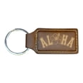 thumbnail image 1 of Keychain - Rectangle - Aloha - Leather, 1 of 4