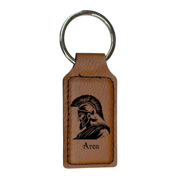 Keychain - Rectangle - Ares - Leather