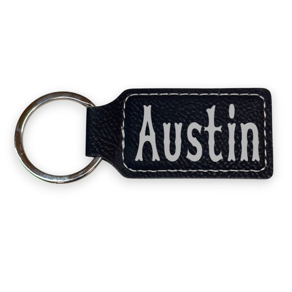 Keychain - Rectangle - Austin - Leather