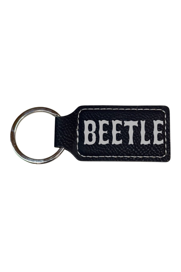 Keychain - Rectangle - Beetle - Leather