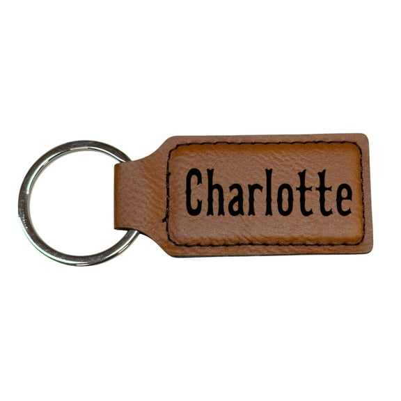 Keychain - Rectangle - Charlotte - Leather
