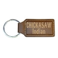 thumbnail image 1 of Keychain - Rectangle - Chickasaw Indian - Leather, 1 of 4
