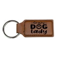 thumbnail image 1 of Keychain - Rectangle - Crazy Dog Lady - Leather, 1 of 4