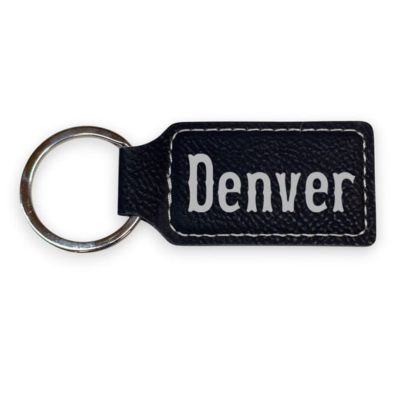 Keychain - Rectangle - Denver - Leather