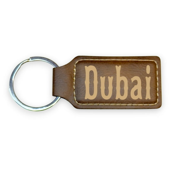 Keychain - Rectangle - Dubai - Leather