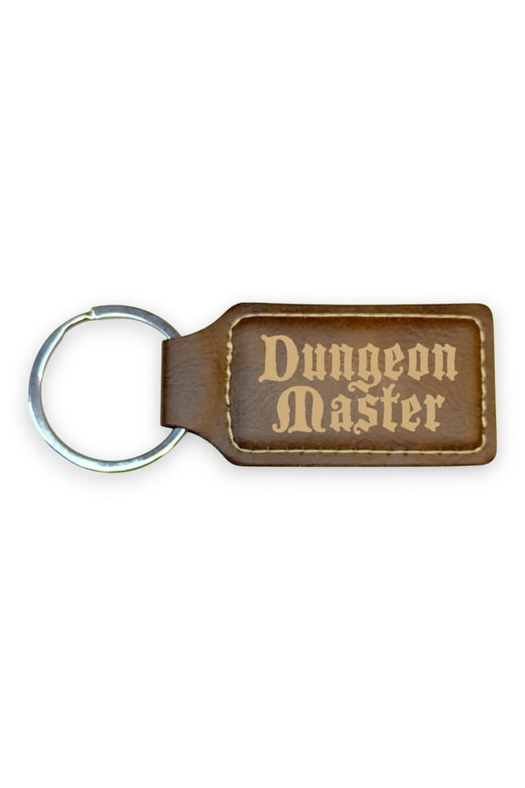 Keychain - Rectangle - Dungeon Master - Leather