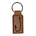 thumbnail image 1 of Keychain - Rectangle - Fish Hook - Leather, 1 of 4