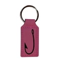 thumbnail image 1 of Keychain - Rectangle - Fish Hook - Leather, 1 of 4