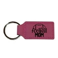 thumbnail image 1 of Keychain - Rectangle - Football Mom - Leather, 1 of 4