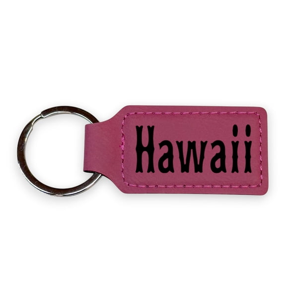 Keychain - Rectangle - Hawaii - Leather