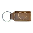 thumbnail image 1 of Keychain - Rectangle - Heart - Leather, 1 of 4