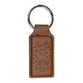 thumbnail image 1 of Keychain - Rectangle - Howling Wolf - Leather, 1 of 4