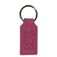 thumbnail image 1 of Keychain - Rectangle - Howling Wolf - Leather, 1 of 4