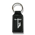 thumbnail image 1 of Keychain - Rectangle - Lineman - Leather, 1 of 5