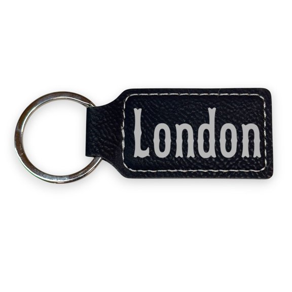 Keychain - Rectangle - London - Leather