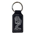 thumbnail image 1 of Keychain - Rectangle - Microphone - Leather, 1 of 4