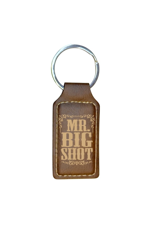 Keychain - Rectangle - Mr Big Shot - Leather