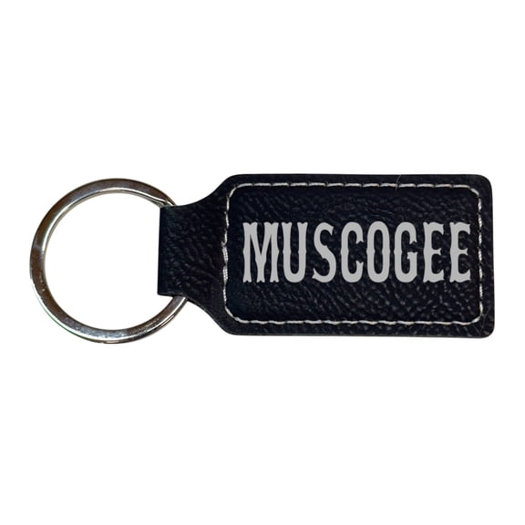 Keychain - Rectangle - Muscogee - Leather