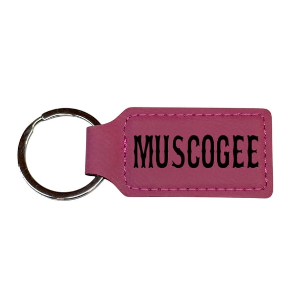 Keychain - Rectangle - Muscogee - Leather