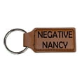 thumbnail image 1 of Keychain - Rectangle - Negative Nancy - Leather, 1 of 4