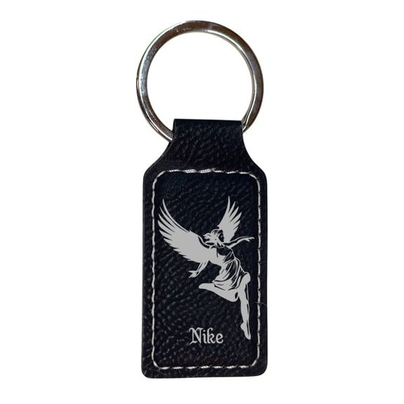 Keychain - Rectangle - Nike Goddess of Victory - Leather