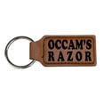 thumbnail image 1 of Keychain - Rectangle - Occams Razor - Leather, 1 of 4