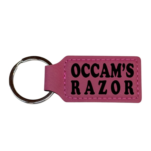 Keychain - Rectangle - Occams Razor - Leather