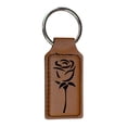 thumbnail image 1 of Keychain - Rectangle - Rose - Leather, 1 of 8