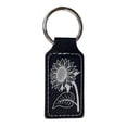 thumbnail image 1 of Keychain - Rectangle - Sunflower - Leather, 1 of 4