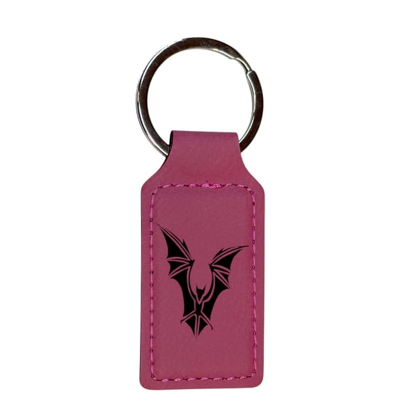 Keychain - Rectangle - The Bat - Leather