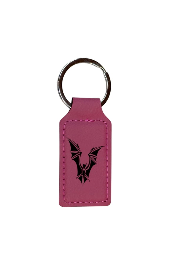 Keychain - Rectangle - The Bat - Leather