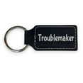 thumbnail image 1 of Keychain - Rectangle - Troublemaker - Leather, 1 of 4