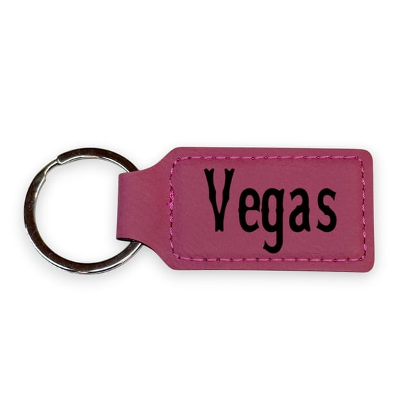 Keychain - Rectangle - Vegas - Leather