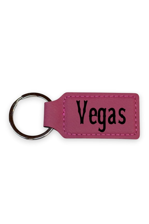 Keychain - Rectangle - Vegas - Leather