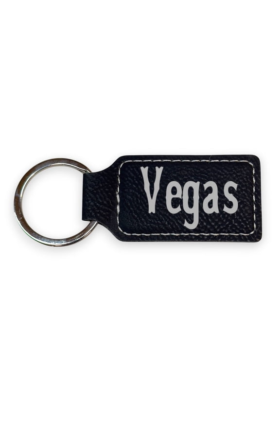 Keychain - Rectangle - Vegas - Leather