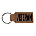 thumbnail image 1 of Keychain - Rectangle - Veteran - Leather, 1 of 4